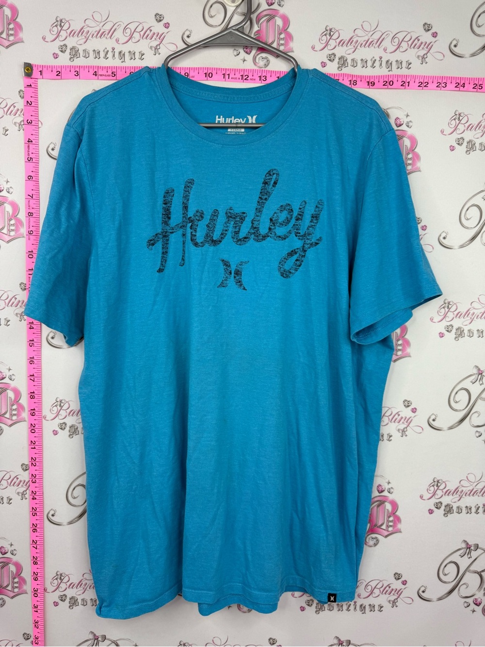 Hurley tshirt aqua Blue Graphic Logo T-Shirt